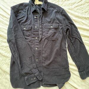 L.O.G.G. Corduroy Button-Up Shirt Black Size M